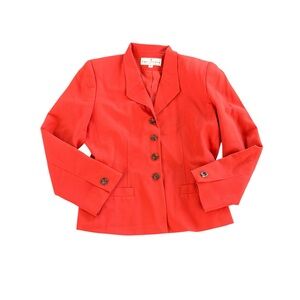 Chic Coral red Blazer by The Studio 1990’s